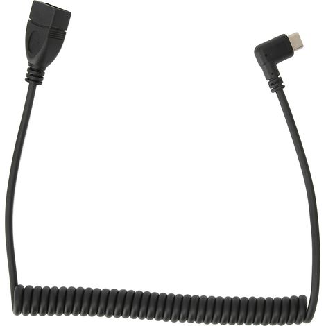 Flexibles PVC-Spiralkabel zur Datenverlängerung, Typ C auf USB-Buchse, für Mobiltelefone und USB-Sticks. (1/5)