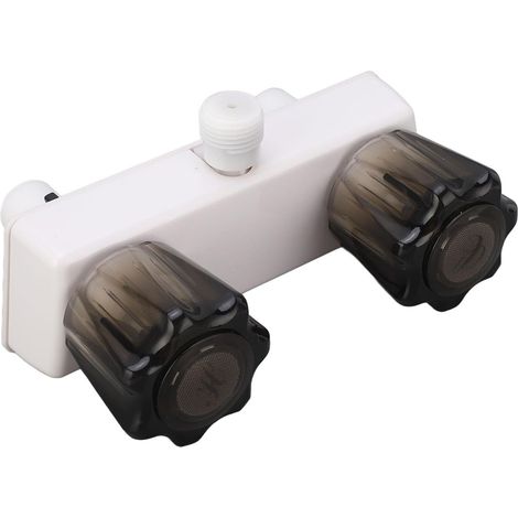 Bordstract RV Robinet De Douche, Caravanes Robinet De Douche Mitigeur Inverseur Avec 2 Boutons, Remplacement Pour Camping-car Salles De Bains(Blanc) (1/5)