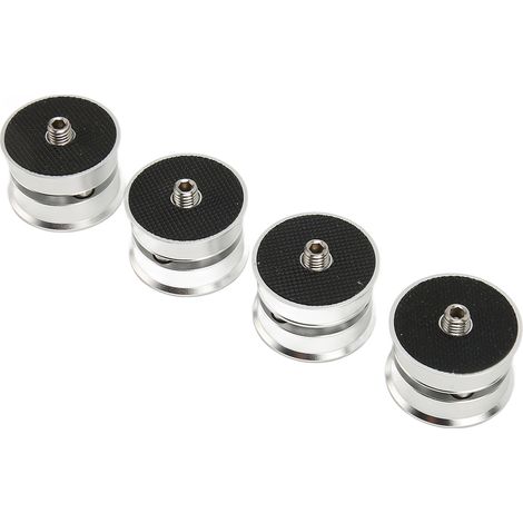 SP3924S Supports anti-vibration en acier pour Enceintes, Platines vinyle, Amplis et Lecteurs, 4 pieds isolants (1/5)