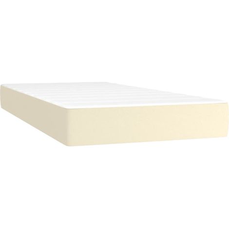 Maison Exclusive - Materasso a Molle Insacchettate Rigidità Media Crema 100x200x20 cm in Similpelle