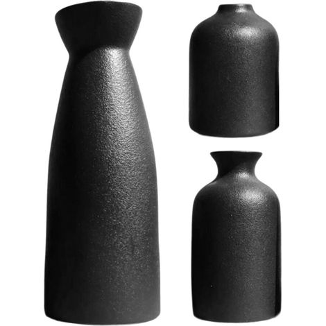 Lots de Vases en céramique, 3 pièces, décoration intérieure-Noir (1/5)