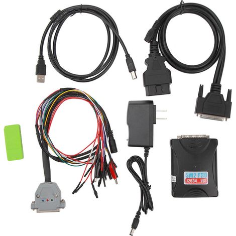 Programmeur ECU SM2 Pro J2534 VCI avec clé 67 en 1, outil de lecture/écriture ECU, prise US 100-240V, support somme de contrôle (1/5)