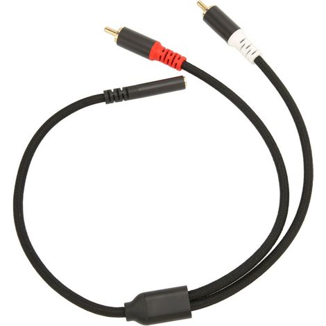 Câble Audio Stéréo 3.5mm Jack à 2 RCA Mâle Doré 30cm pour Haut-parleurs Téléphone MP3 (1/5)