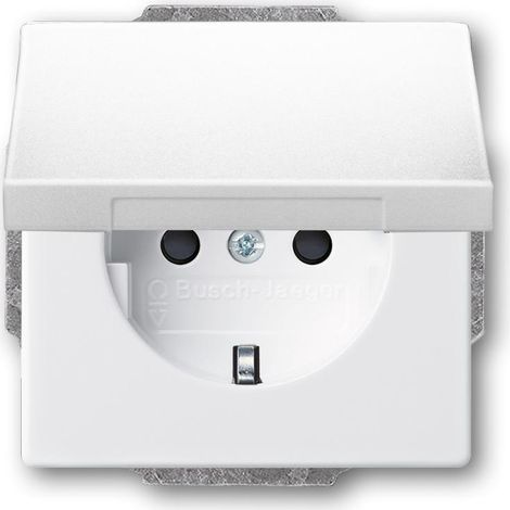 Busch-Jaeger 20 EUKB-84 SCHUKO® Steckdosen-Einsatz mit Klappdeckel und int. erh. Berührungsschutz (1/5)