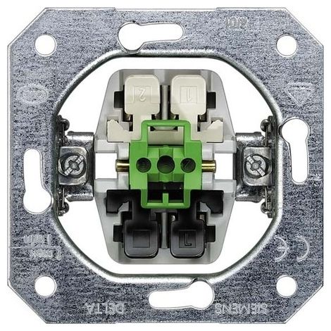 Siemens Delta pulsador metal 10A 250V interruptor
