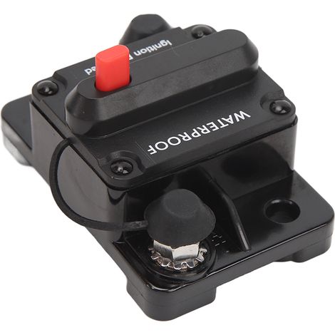 Coupe-circuit audio auto 12V étanche à réarmement manuel avec fusible pour système stéréo 40A (1/5)