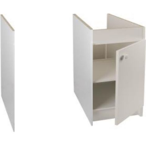 Meuble sous évier L1200 CONFORT 1 porte mélaminé blanc - FRANKE - 609799
