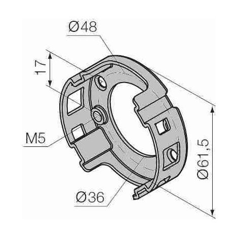 Nice 535.10010 - Supporto compatto, con 2 fori M5
