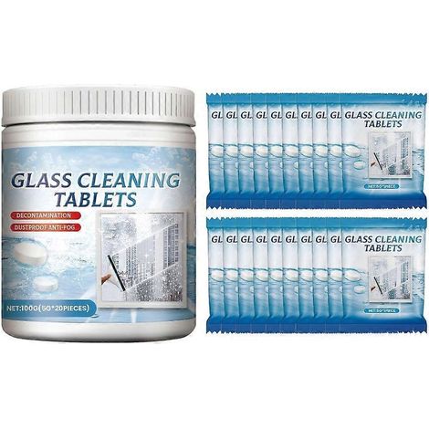 Comprimés effervescents pour vitres, nettoyant solide pour vitres de voiture, produit de nettoyage