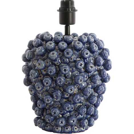Light & Living - tischlampe - Berries - blau - keramik - Ø 26cm -