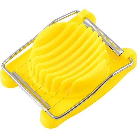 Coupe-œufs en fil d'acier inoxydable pour œufs durs (rouge/jaune), jaune (1/5)