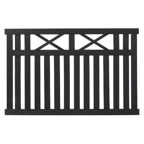 Plus Zaunelement Vinesse 150 x 96 cm schwarz Holzzäune (1/3)