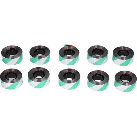 Lot de 10 bandes réfléchissantes anti-oiseaux, compatibles avec le jardin, 2,5 cm x 60 m, disponibles en argent, rouge, argent et vert. (1/5)