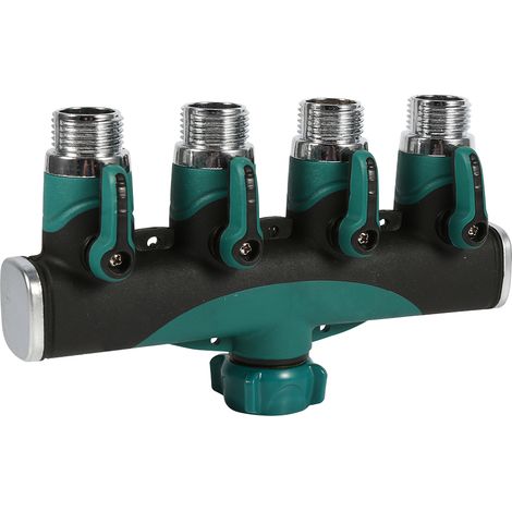 Adaptateur de Robinet 4 Voies pour Arrosage Jardin, Diviseur de Tuyau d'Irrigation (1/5)