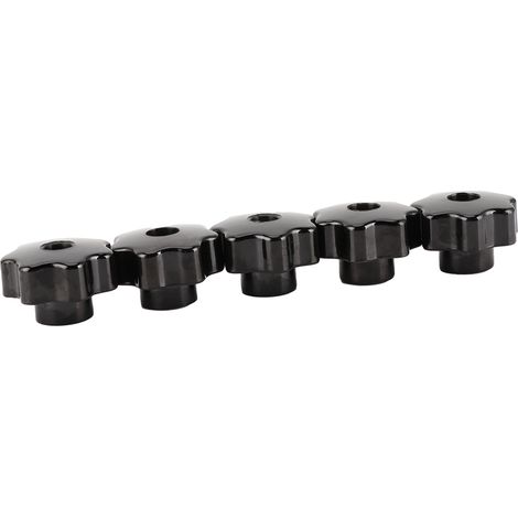 5Poignées femelles filetées pour équipement industriel, 7 étoiles, écrous traversants CM12x50, lot de 5 (1/5)