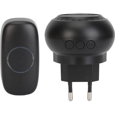 Kit de sonnette sans fil IP55 étanche, alimenté par batterie, 32 mélodies, bipeur sans fil pour aidant à domicile ou bureau (1/5)