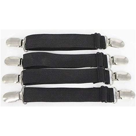 Tensionneur De Drap Élastique - Ajustable 60 À 130 Cm - Pour Draps, Matelas, Housses De Canapé Et Autres Couvertures - Lot De 4 Pièces (1/5)
