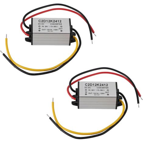 Convertisseur de Tension 24 V à 12 V 1 A, 95% d'efficacité énergétique IP68 étanche avec Surtension, sous-Tension, Surcharge, Surchauffe, Protection Contre Les Courts-Circuits (1/5)