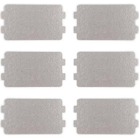 Lot de 6 Plaques de Mica, Couvercle du guide d'ondes, Plaques de Mica, 6,4 x 11,7 cm, Four à micro-ondes Mica Plaque, Feuille de Remplacement, la Réparation des Accessoires, Mica Disque four à micro-o (1/5)