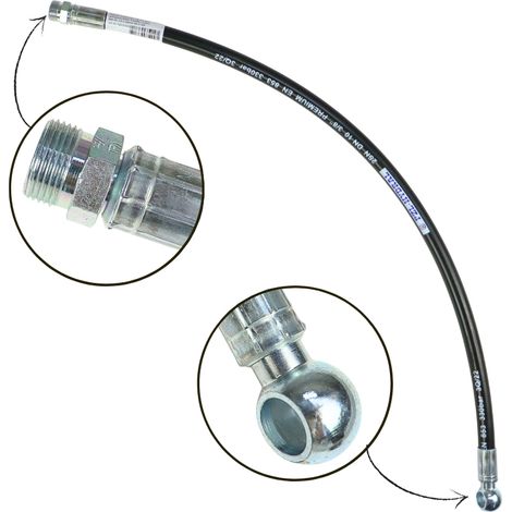 Hydraulikschlauch 330 bar, Außengewinde M22x1,5, gerade/Öse, RNR P01 3/8 L-760 mm, DN10-2SN (1/2)