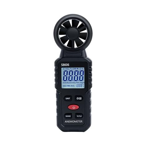 [NIEMALS VERWENDET] 3-in-1-Hand-Digital-Anemometer, 0–45 m/s Windgeschwindigkeit, Windkraft und Windtemperaturmessung, ideal für Navigation und Flug