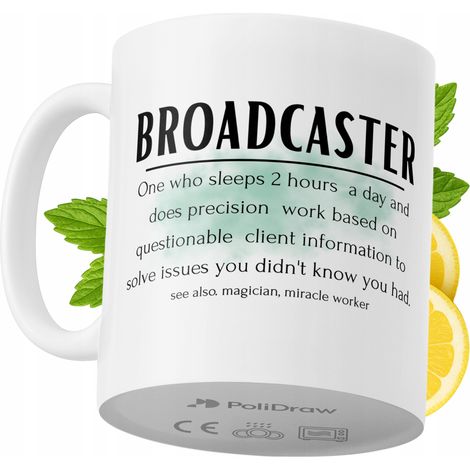 Lustige Tasse für Moderatoren – Kaffee- oder Teetasse mit witzigem Textdesign – ideal für Geburtstage, Namenstage, Feiertage und besondere Anlässe. Hochwertige Tasse für Zuhause, Büro und Arbeit. Farb