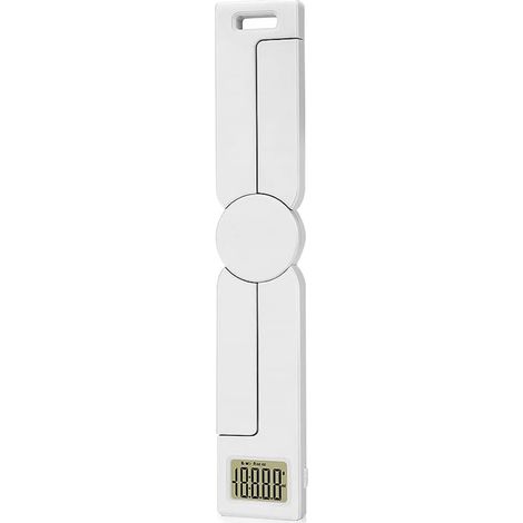 Échelle Pliante Outil de Poids de Mesure numérique précis avec LCD Afficher Le Gadget Portable(Blanc) (1/4)