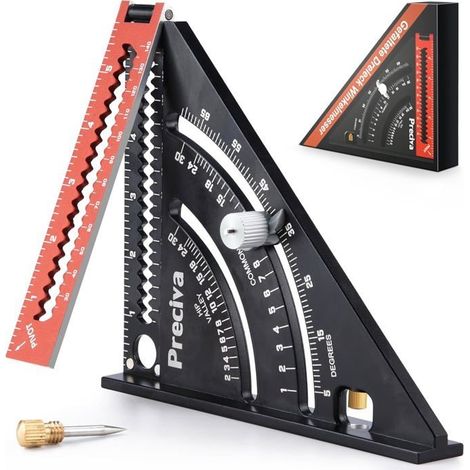 Zimmermannswinkel, Metall und Aluminium, Klappdreieck, Kombinationswinkel, multifunktional, 317 mm (1/4)