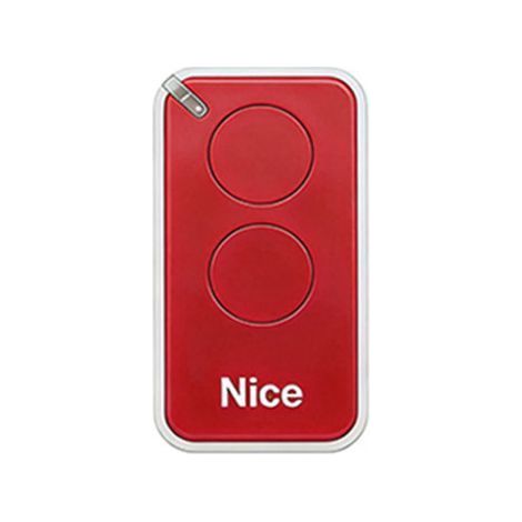 Compatible avec la télécommande Nice INTI2B 433.92MHz, 2 canal, pour les systèmes d'automatisation de portails et de garages, rouge