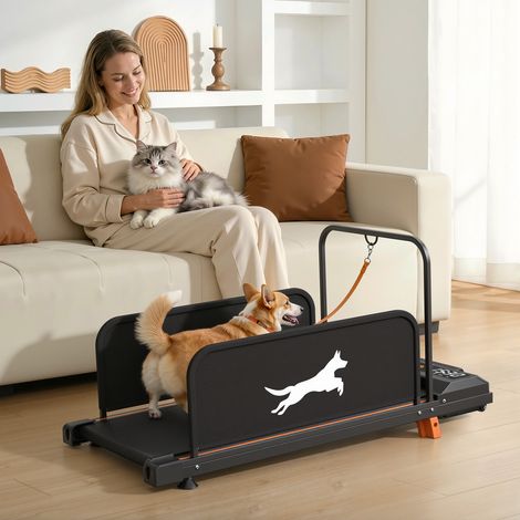 Hundelaufband 2026, leise und tragbar, 2-in-1 für Hund/Mensch, 0,5-4 km/h, 110 kg, LCD LINHOO (1/5)