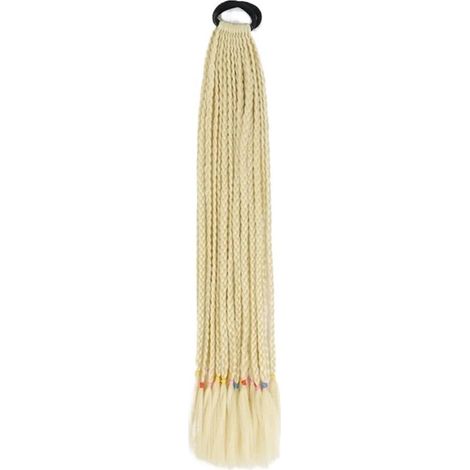 Chignon Cheveux Postiches Extension De Cheveux Synthétiques Tressés Colorés En Queue Cheval 60 Cm Avec Bande Élastique Caoutchouc For Filles(613) (1/3)
