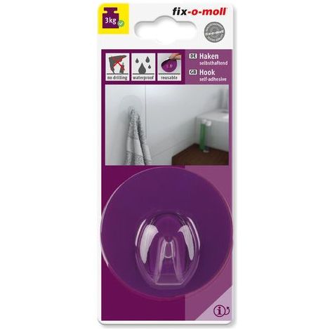 Fix-o-moll Ganchillo Reposicionamiento 68mm violeta - Fix-o-moll