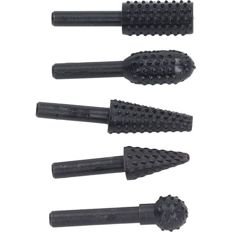 Set di 5 frese in metallo duro – per lavorazione del legno/metallo – foratura/intaglio/incisione/lucidatura