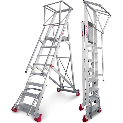 Escalera almacén 8 peldaños ES-SM250 ESCALIBUR