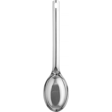 Louche à sauce pour pizza, fond plat, manche ergonomique coudé, robuste, cuillère à sauce, louche doseur de cuisine, portionner, 280x65mm, acier inoxydable (1/2)