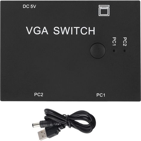 Sélecteur VGA 2 Entrées 1 Sortie pour Écran HD - Accessoire PC (1/5)