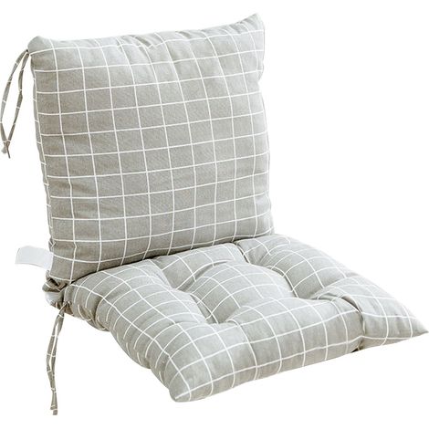 Coussin Haut Dossier Chaise Patio Intérieur Extérieur - 40 x 80 cm - Polyester Imperméable - Avec Sangles de Fixation - 1 Pièce (1/5)