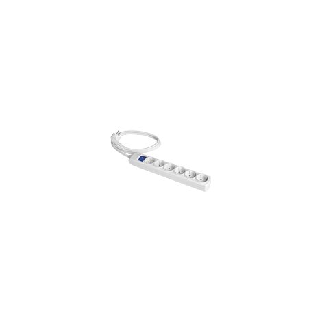 Prolongateur 6 prises bipolaires 16A 250V avec obturateur + interrupteur SOLERA 8016IL