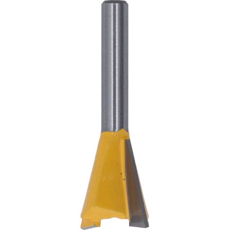 Fraise à queue d'aronde 1/4" en acier tungstène revêtu TPFE, coupe précise pour rainurage bois, longue durée 7/8" (1/5)