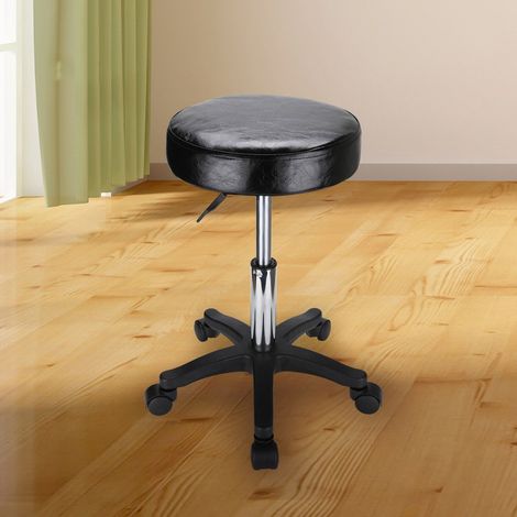 Stool Adjustable Swivel Stools With Wheels Pu Leather Rolling Chair With 360° Rotation & Hydraulic Lift Modern Industrial Stool For Salon Office Tattoo Massage & Home Use (Beige 2) (1/5)