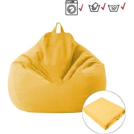 Housse de canapé - - Jaune - 70x80cm - Polyester - Intérieur et extérieur (1/4)