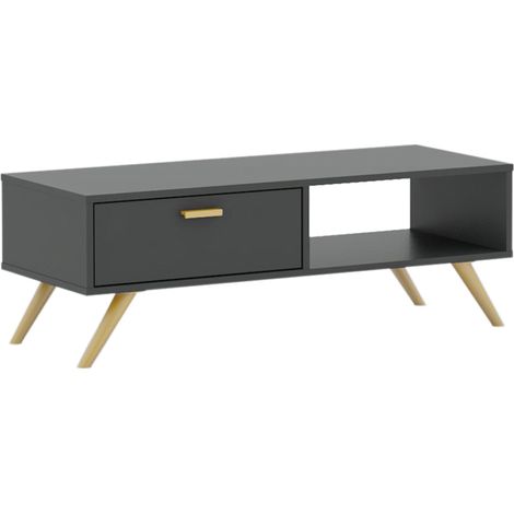 Coffee Table - MFC/MDF - L40 x W100 x H35 cm - Dark Grey