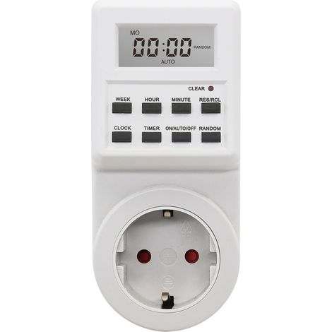 Programador de enchufes eléctricos y digitales, enchufe programable con ciclo alterno y repetitivo, enchufe con temporizador de cuenta regresiva, enchufe con temporizador programable con LCD, ahorra e