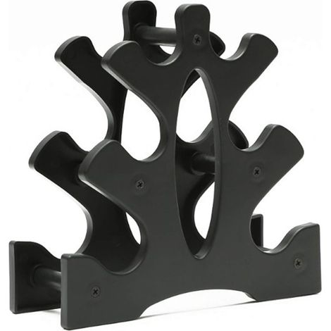 1 petit support pour haltères, organisateur d'haltères à 3 niveaux, accessoires de sport pour la maison et l'école (noir) (1/5)