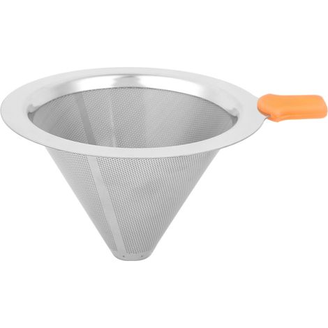 Wiederverwendbarer doppelwandiger Kaffeefilter aus Edelstahl für 1-2 Personen (1/5)