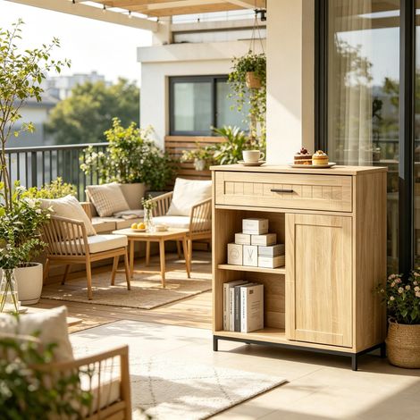 Meuble de rangement style nordique, placard cuisine, buffet cuisine, armoire salle de bain, vendu seul (1/4)
