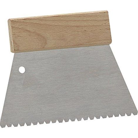 murexin Spatule a dents B3, 200 mm, Truelle avec manche en bois, 27958