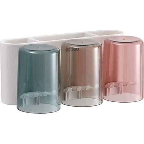Wall-mounted toothbrush holder, electric toothbrush organizer for bathrooms, children's cups, space-saving