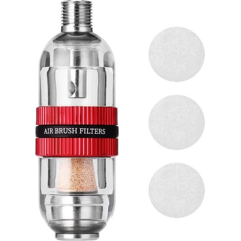 professionnel aérographe filtre à air queue eau séparateur d'air crépine aérographe pistolet accessoires 1/8 Interface couleur rouge