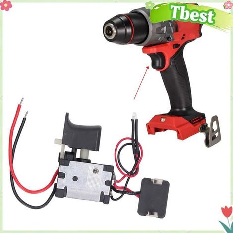 Tbest Interrupteur à gâchette pour perceuse sans fil Interrupteur de Déclencheur de Forage sans Fil, quincaillerie piece (1/5)